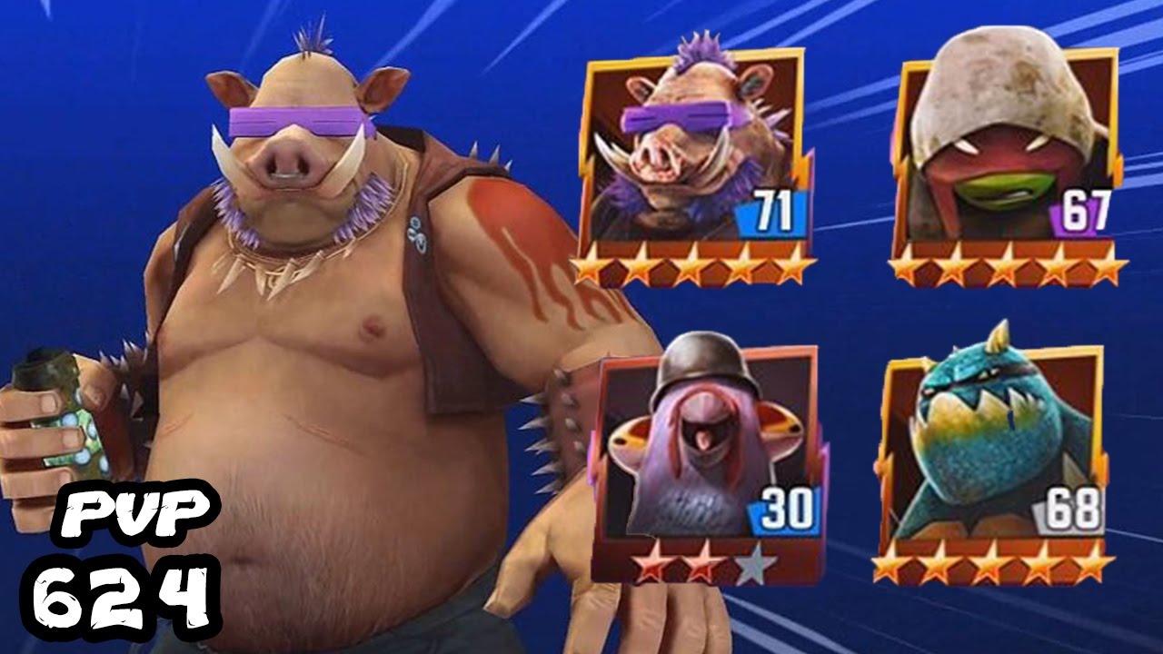TMNT Legends PVP 624 (Bebop Movie, Raphael Vision Quest, Slash, Pigeon Pete)