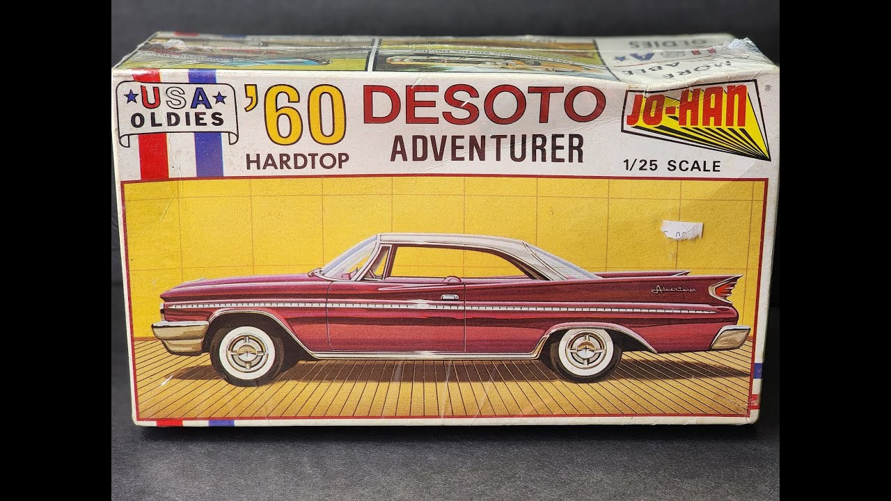 UNBOXING A SEALED 1/25 SCALE VINTAGE JOHAN 60 DESOTO ADVENTURER HARDTOP MODEL KIT