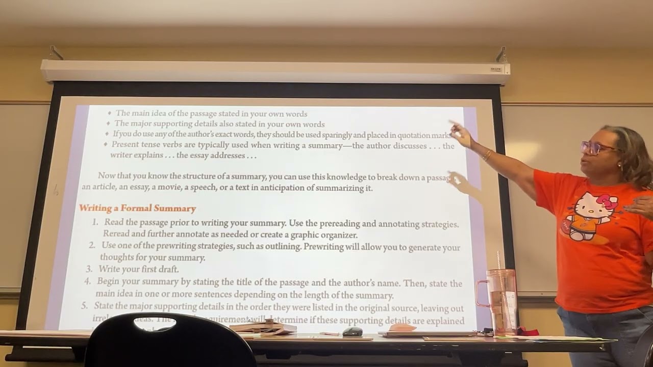 ENGL 1301 Unit 3: Chapter 15 - Summary Writing