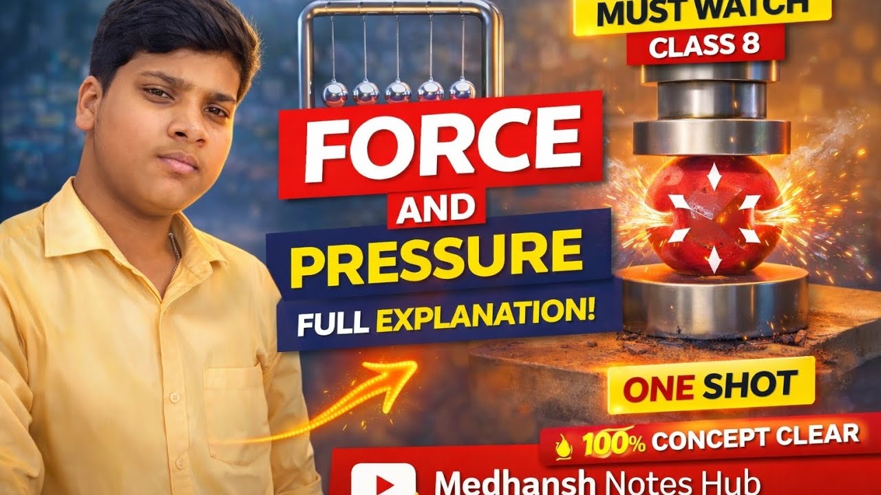 Class 8 science force and pressure full explanation