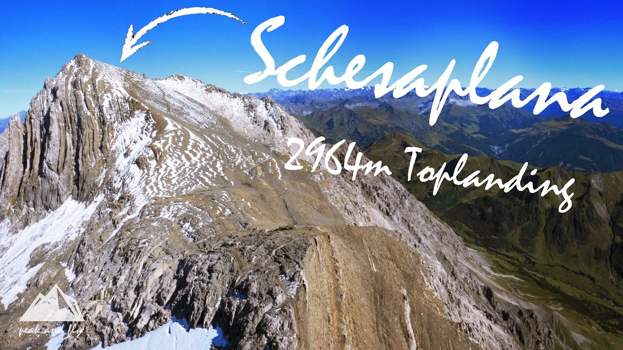 Toplanding Schesaplana 2964m mit dem Gleitschirm