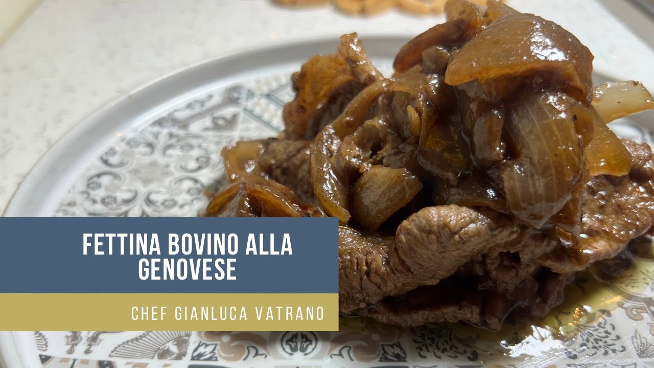 Fettina di bovino alla genovese - fettina di bovino alle cipolle