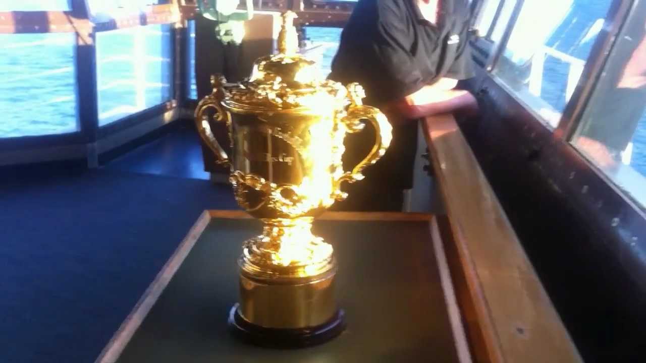 William Webb Ellis Cup hits the Cook Strait