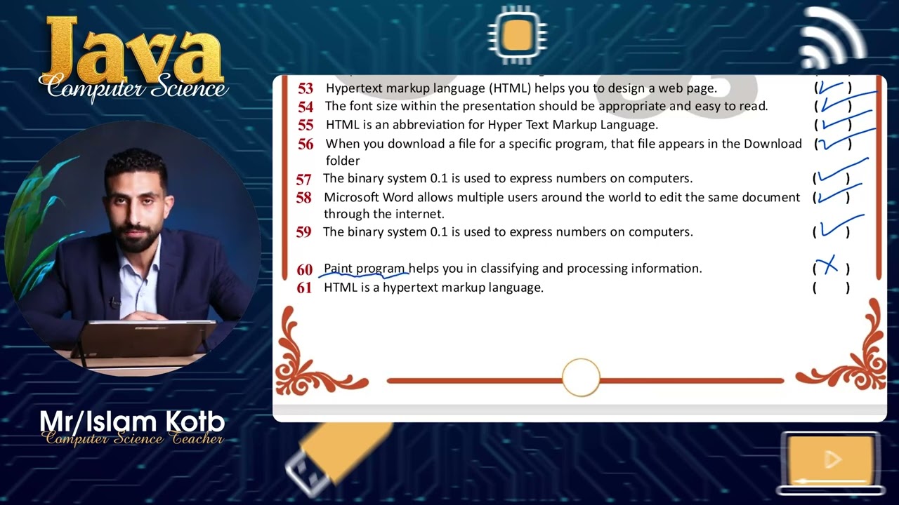 ICT Grade 5 ( Final Revision-Second Term - حل تقييمات الوزارة- حل اسئلة بوني - حل امتحانات المعاصر )