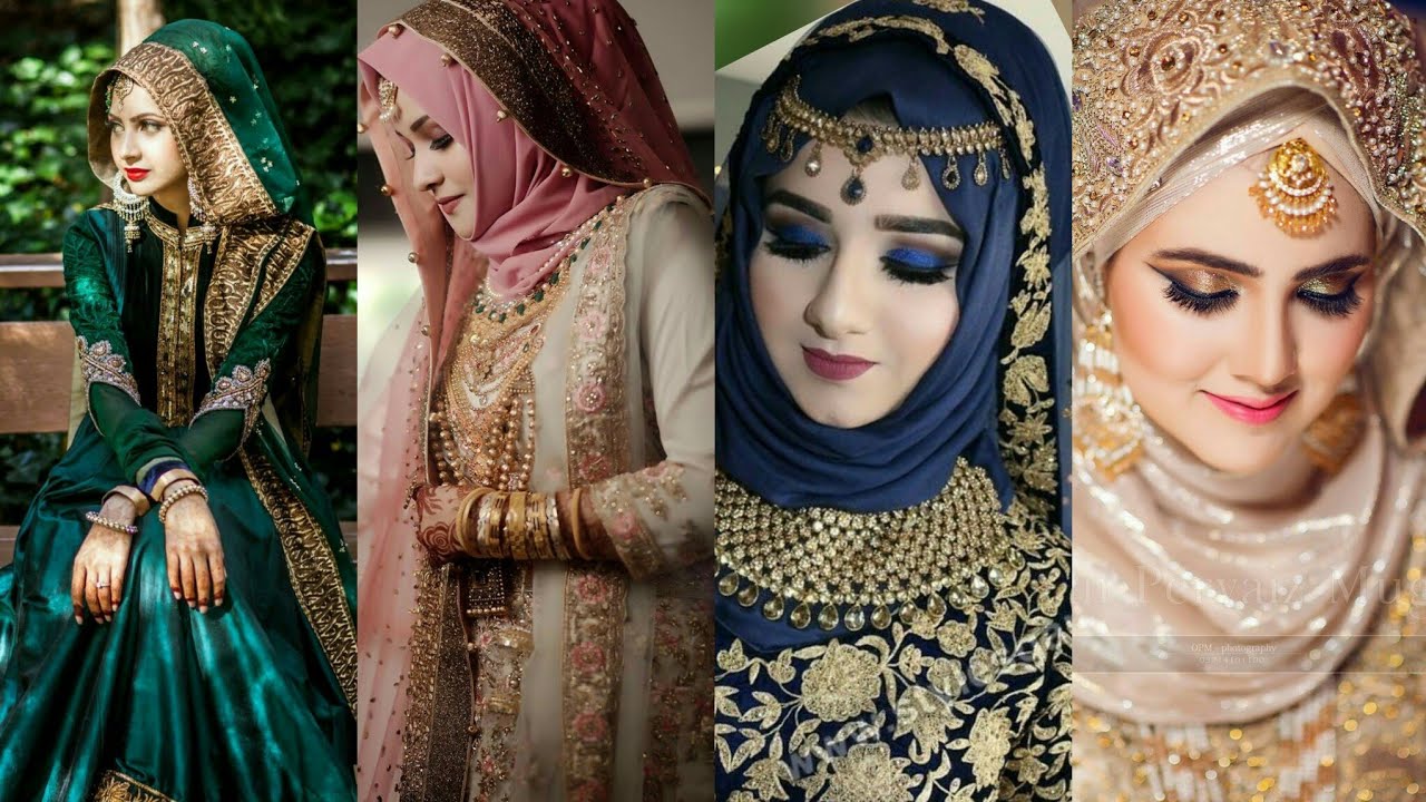 Islamic Wedding Bridal Hijab Ideas, Stylish Bridal Hijab ideas