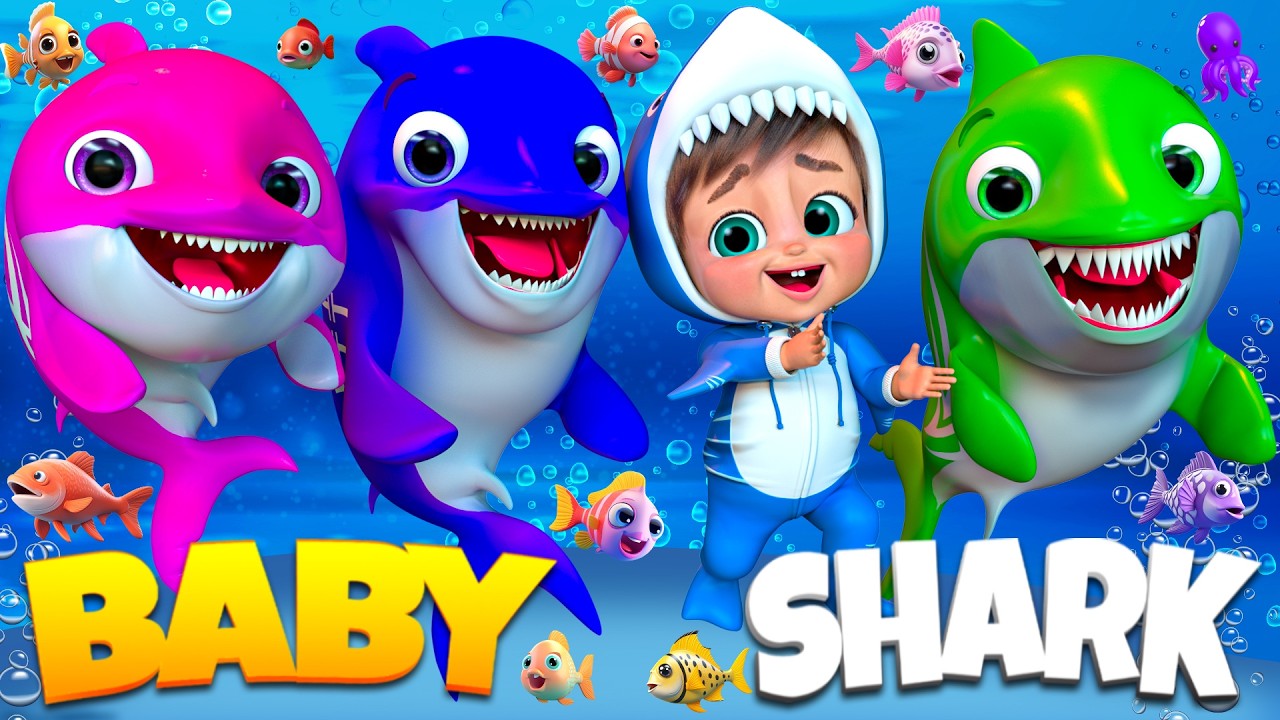Подводные развлечения с малышом-акулёнком — детские песенки и стишки #BabyShark #NurseryRhymes