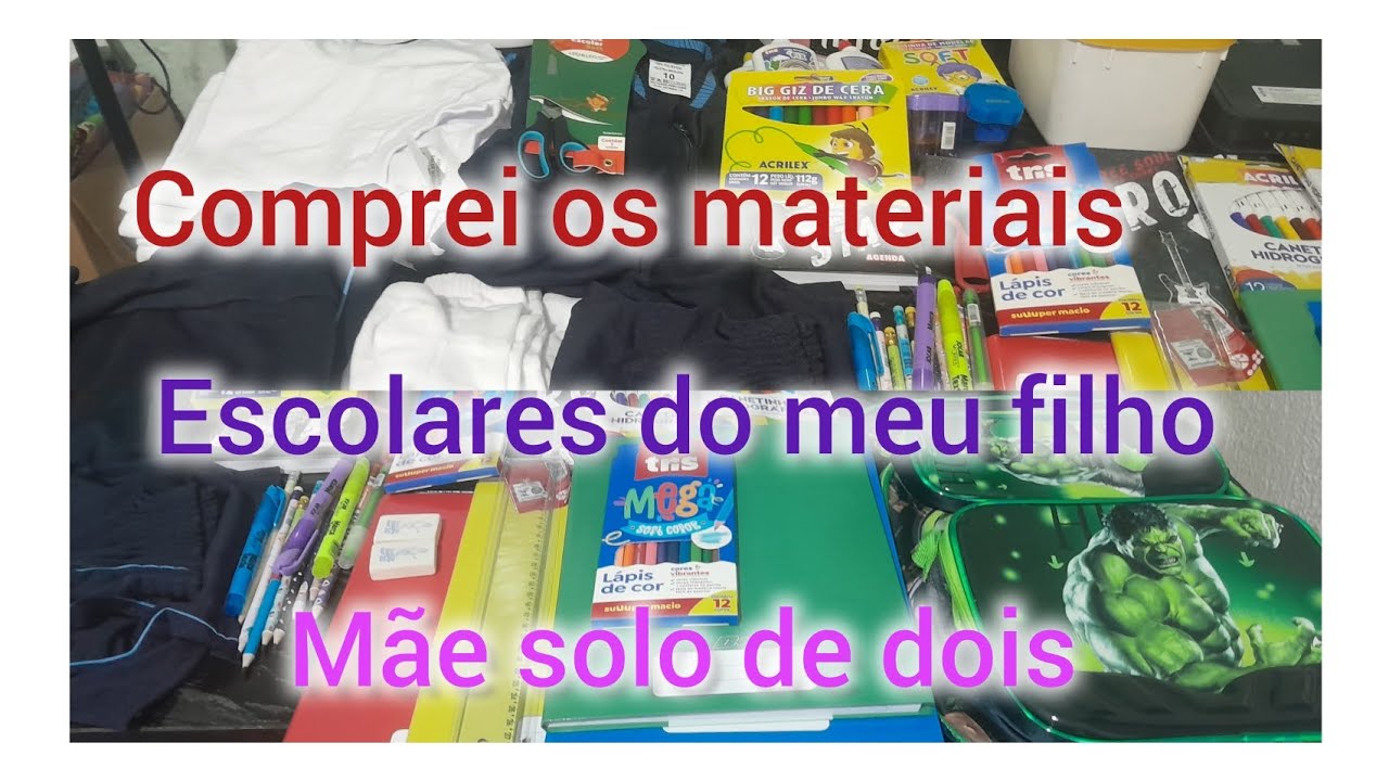 Comprei o material escolar de 2026 do meu filho /só gratidão a Deus por tudo /ele ficou muito feliz 