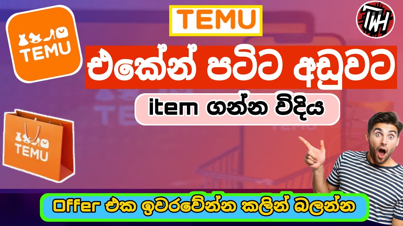#Temu එකේන් පටිට අඩුවට item ගන්න විදිය Offer එක ඉවරවේන්න කලින් බලන්න Temu online shopping Sri lanka