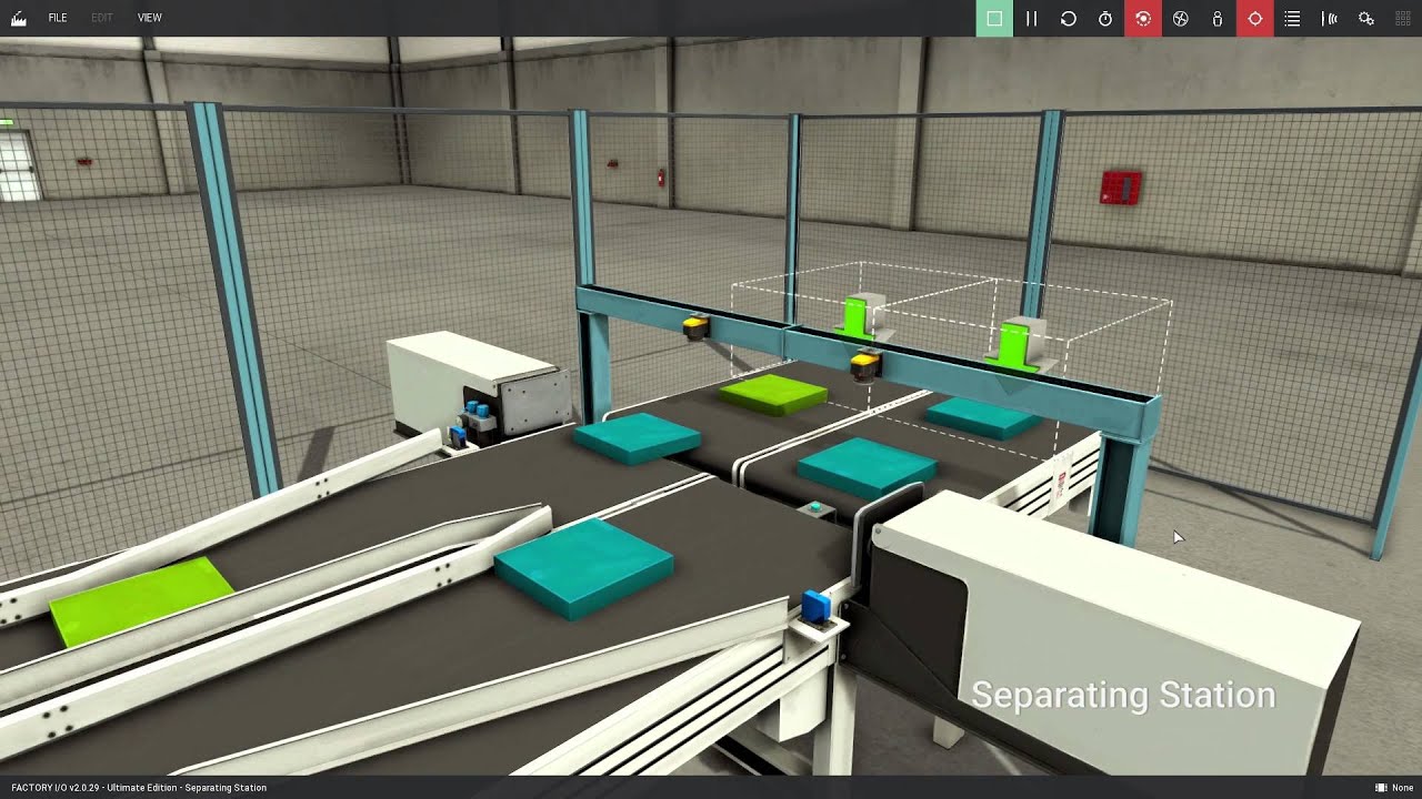 Separating Station - FACTORY I/O Scene