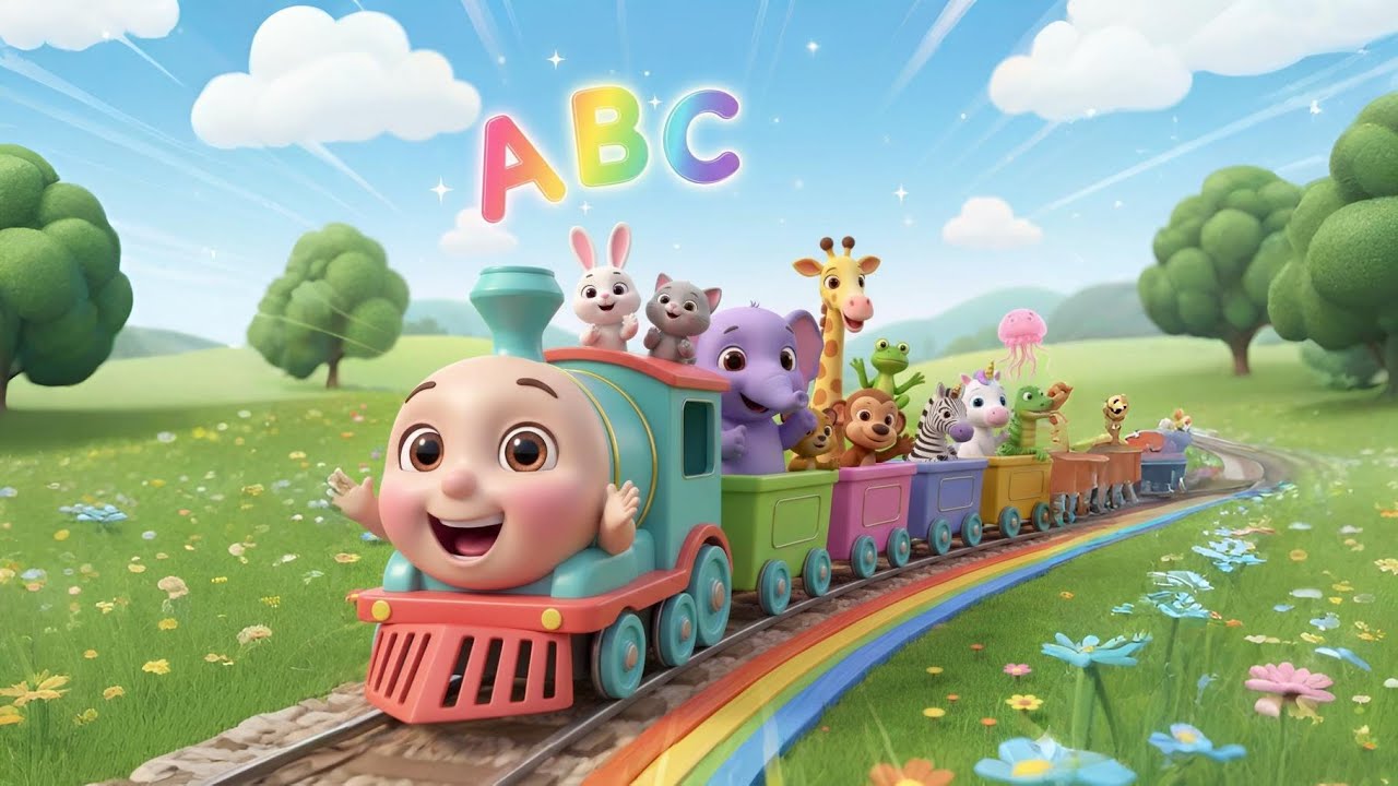 ABC Animal Train Phonics Song for Kids | Learn Alphabet with Animal Train By ChechoTunes