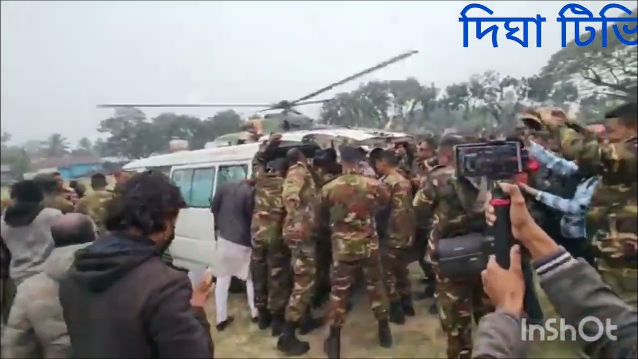  হেলিকপ্টার যোগে শহীদ আর্মি মাসুদ রানা।। 