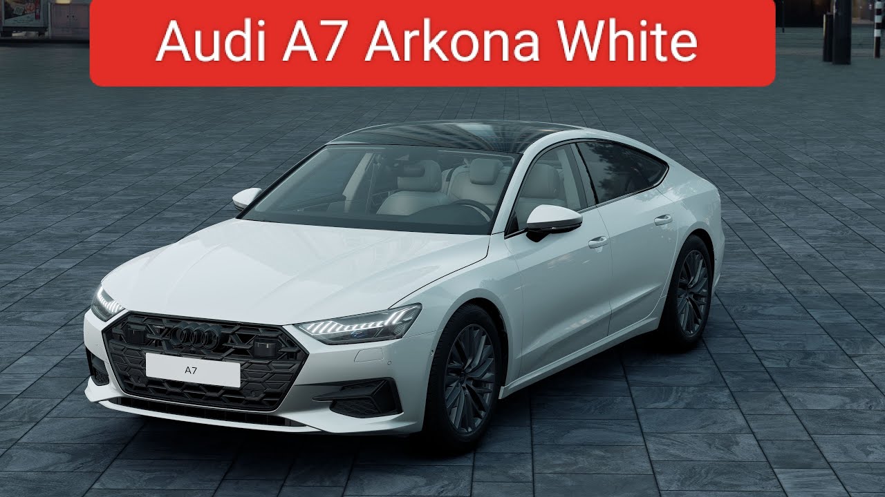 New Audi A7 Arkona White 2024 Facelift - The Epitome of Luxury with Beige Interior