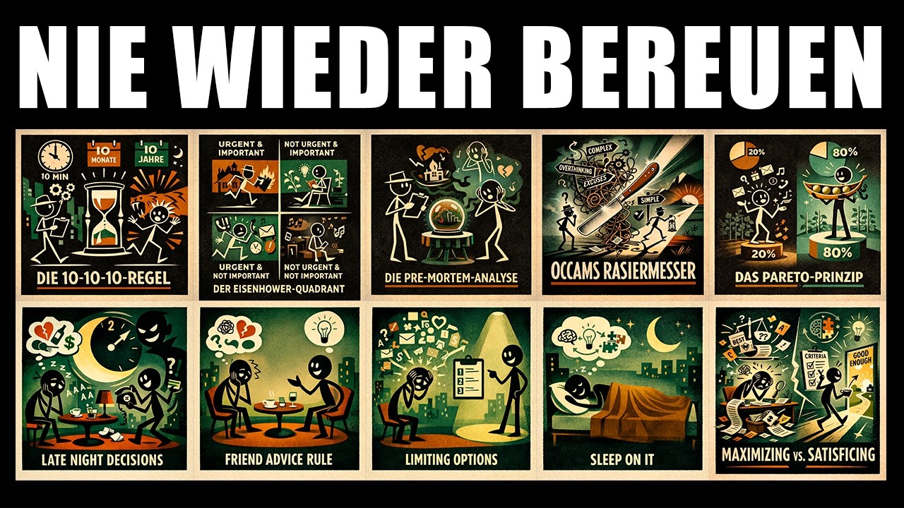 10 mentale Regeln, um niemals eine Entscheidung zu bereuen