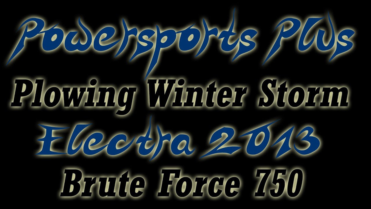 Plowing Winter Storm Electra December 2013 on a Brute Force 750 ATV in Maine - Moose County Plow