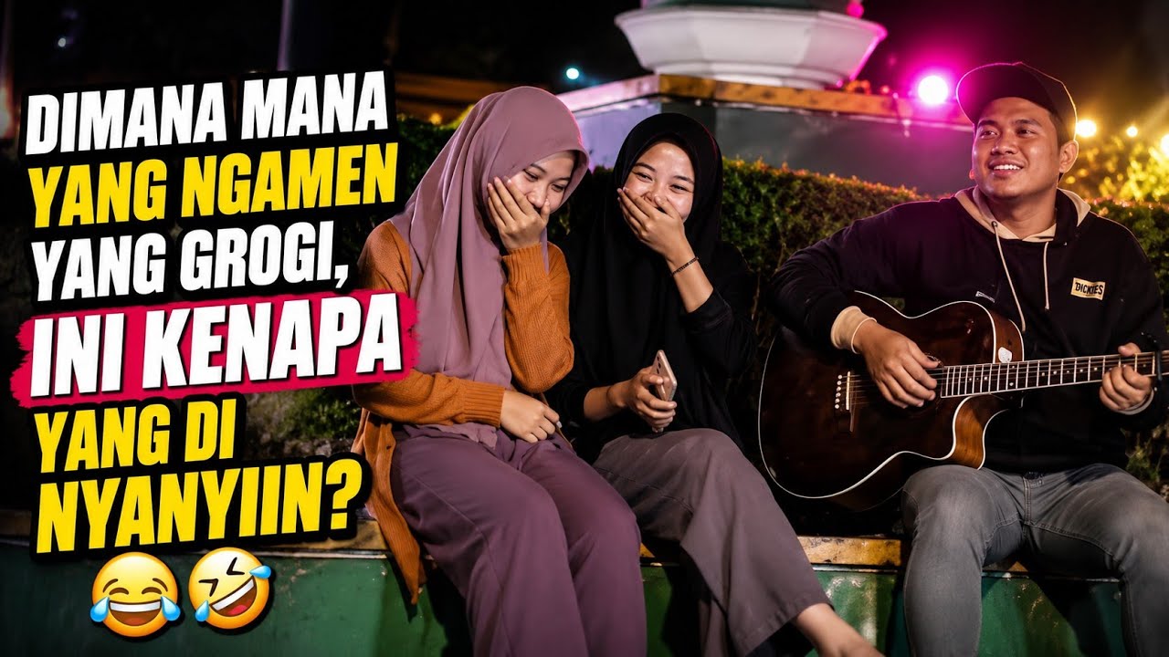 NYAMAR JADI PENGAMEN BUAT HIBUR CEWEK NONGKRONG | EH DIA NYA SALTING 😅
