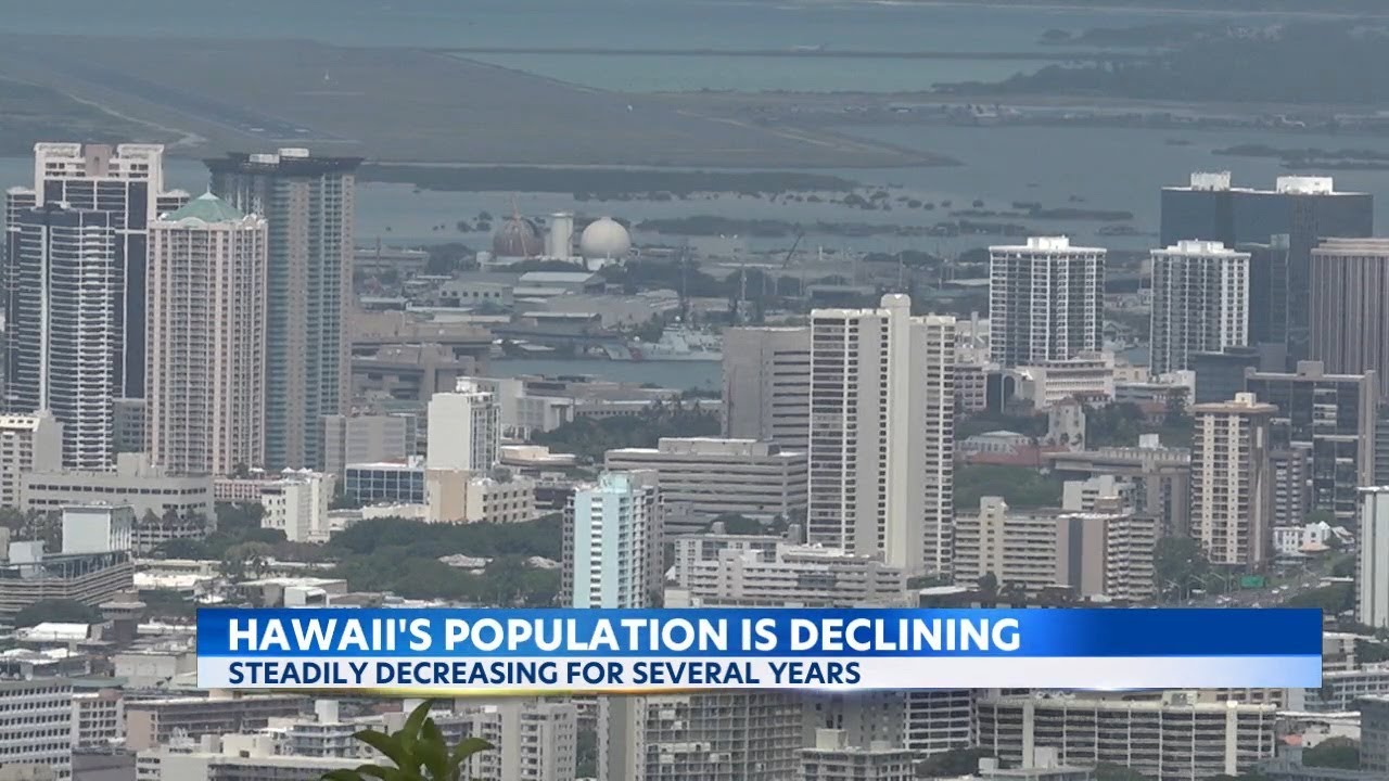 Hawaii's population has been declining significantly, with many moving to Texas, Oregon and