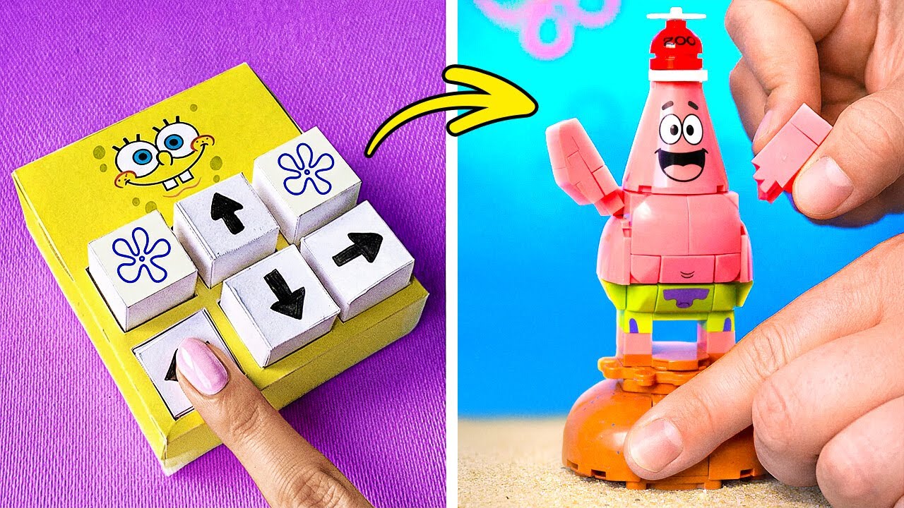 DESAFIO BOB ESPONJA! 🍍 PAPEL ou LEGO? 🤯 DIY Criativo! ✂️