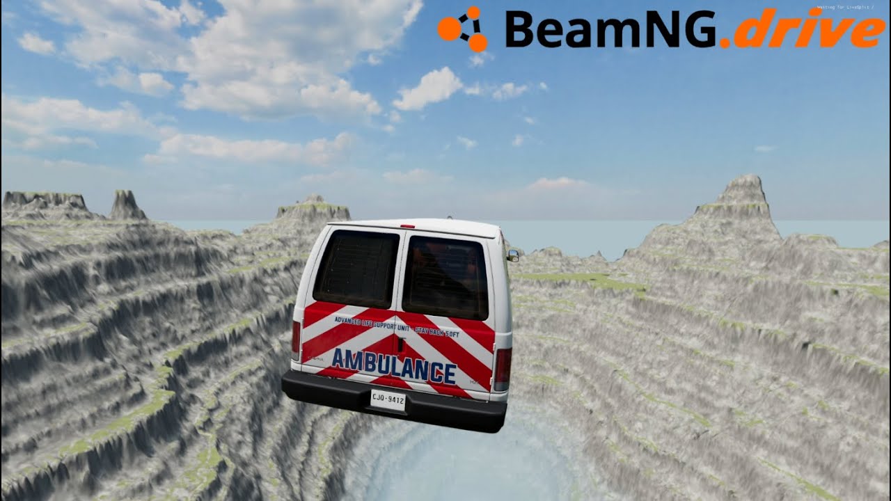 BeamNG Drive – Ambulance Takes on the Leap of Death Challenge