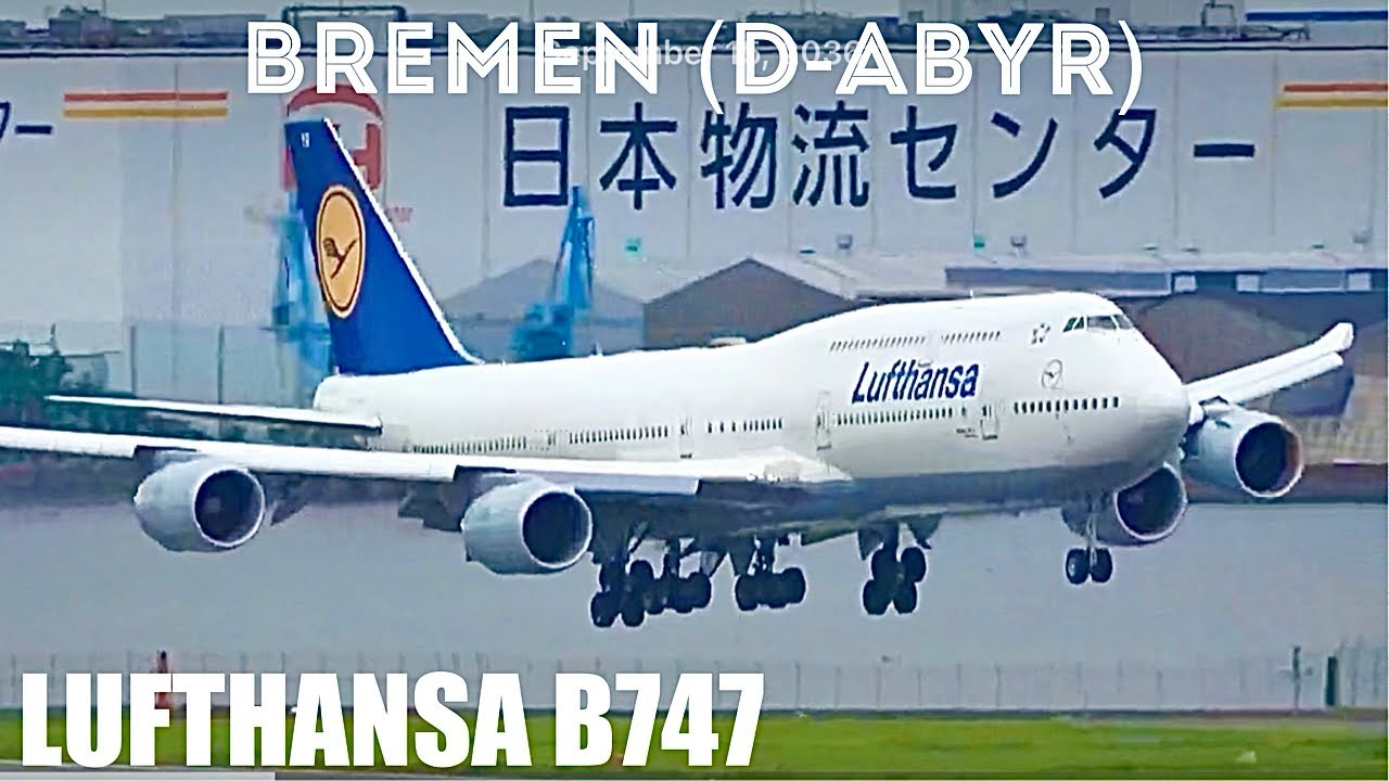 Lufthansa B747-8 &ldquo;Bremen&rdquo; (D-ABYR) on arrival in Tokyo @HANEDAAirport_official 