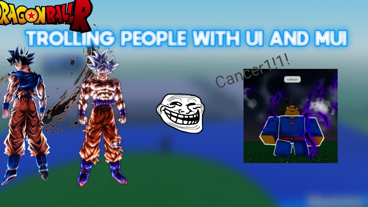 Trolling people as UI and MUI in Dragon Ball R : Revamped ( Roblox )