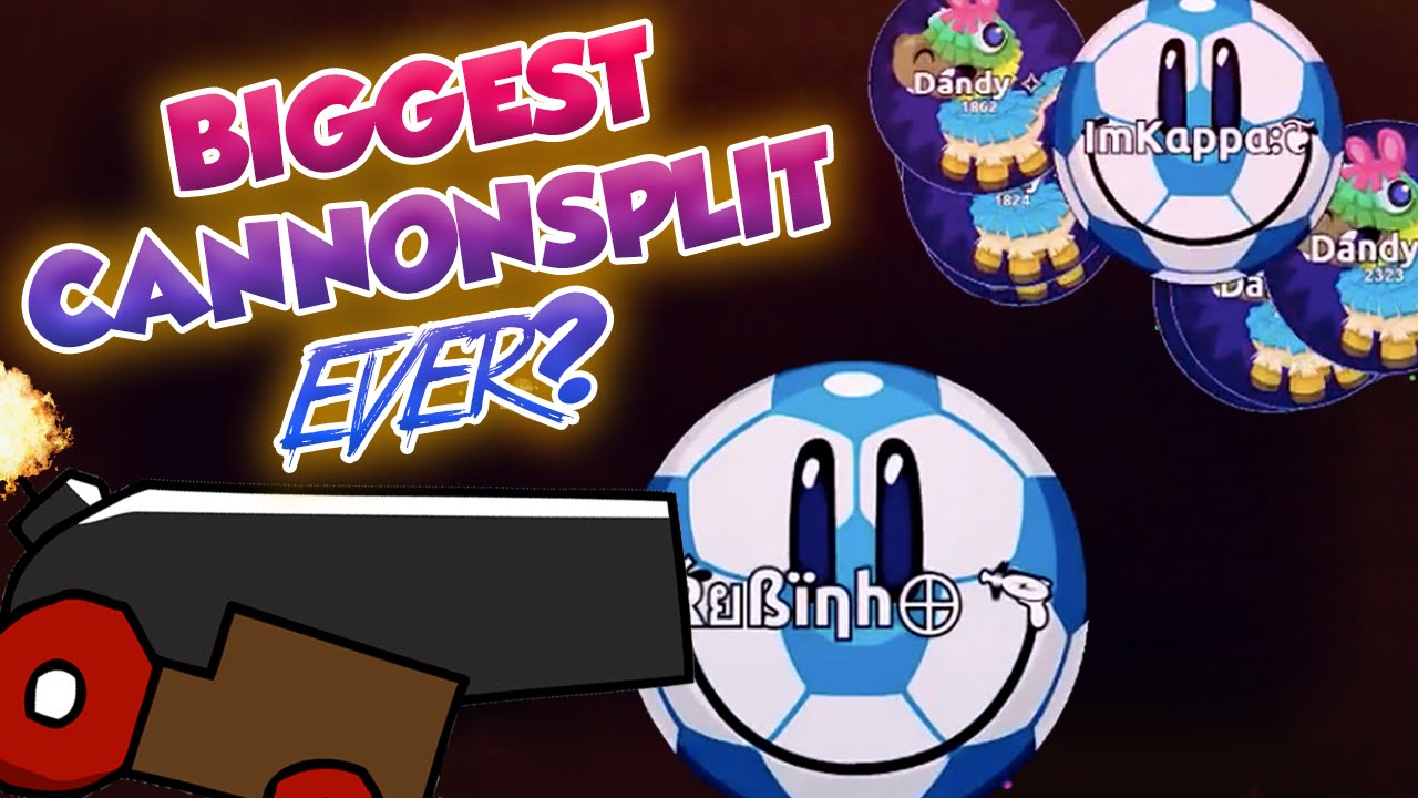 AGAR.IO // BIGGEST CANNON SPLIT IN AGARIO?! // UNCUT GAMEPLAY