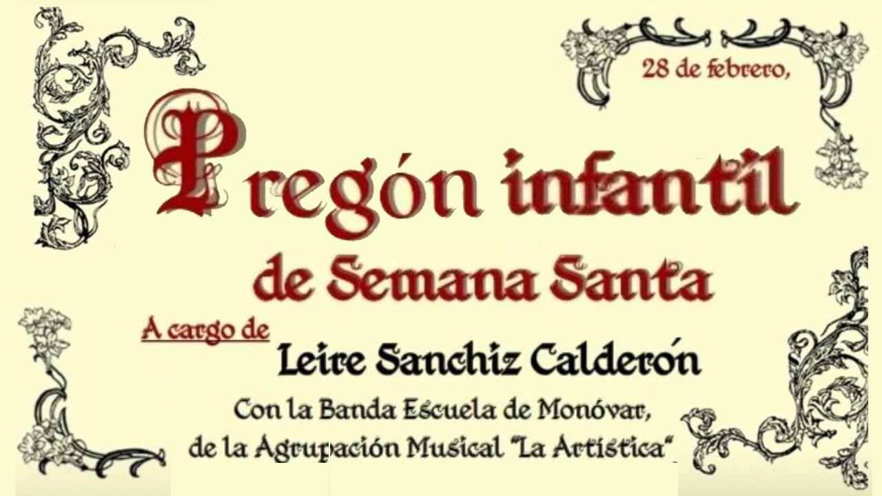 PREGON INFANTIL DE SEMANA SANTA 2026
