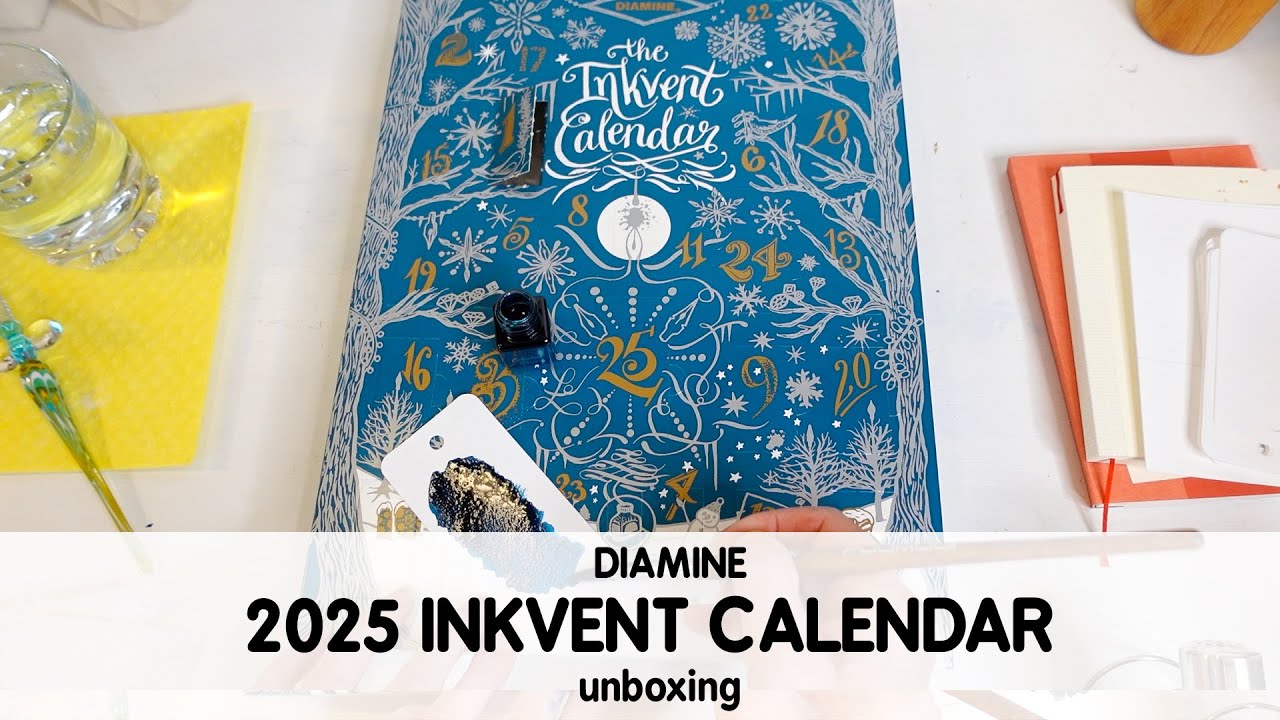 Распаковка Адвент-календаря Diamine Inkvent 2025
