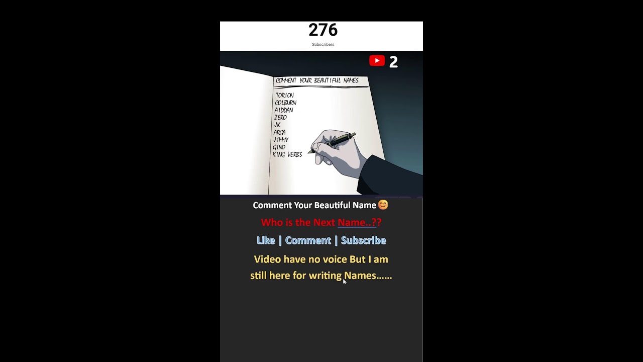 Run for Write the Name of my Youtube Family and Comments