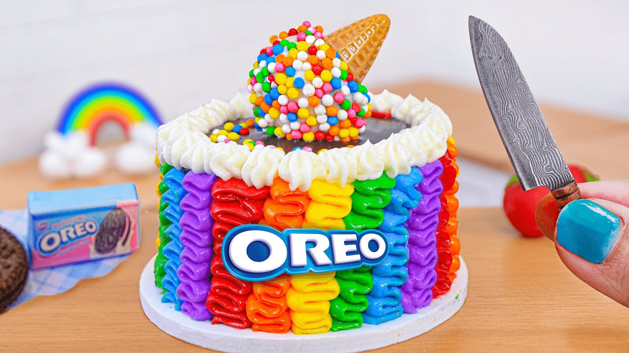 Extremely Tasty Baking Miniature Rainbow Chocolate Cake 💟🍫 Mini Dessert DIY by Sweet Mini Cakes ✨