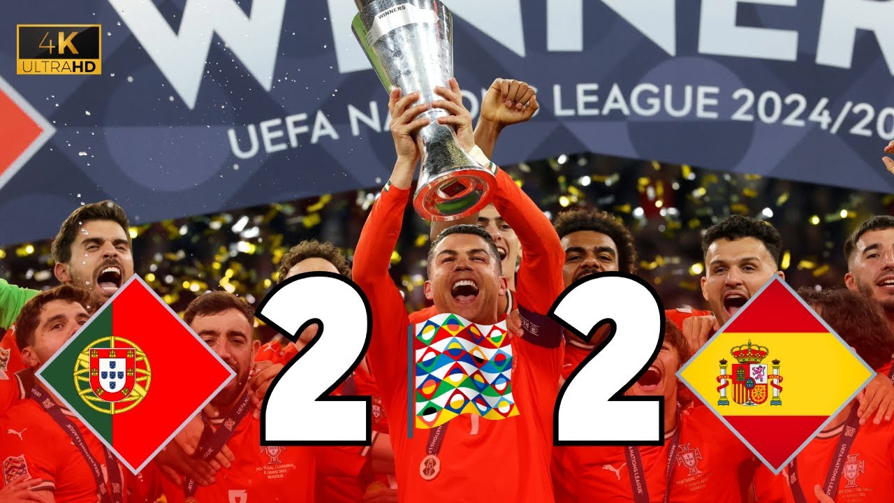 Portugal 2 vs 2 Spain | UEFA Nation League Final 4K 2025