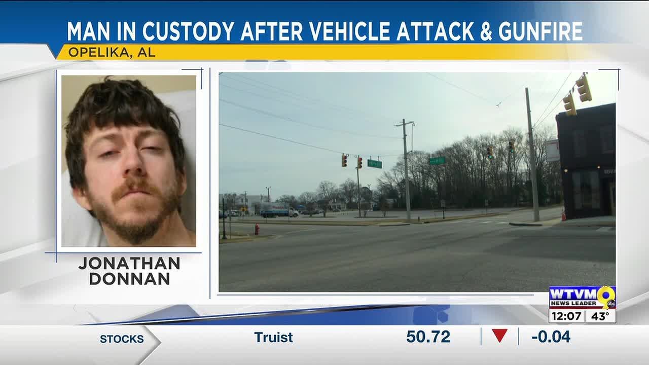 Man in custody after early-morning vehicle attack and gunfire in Opelika