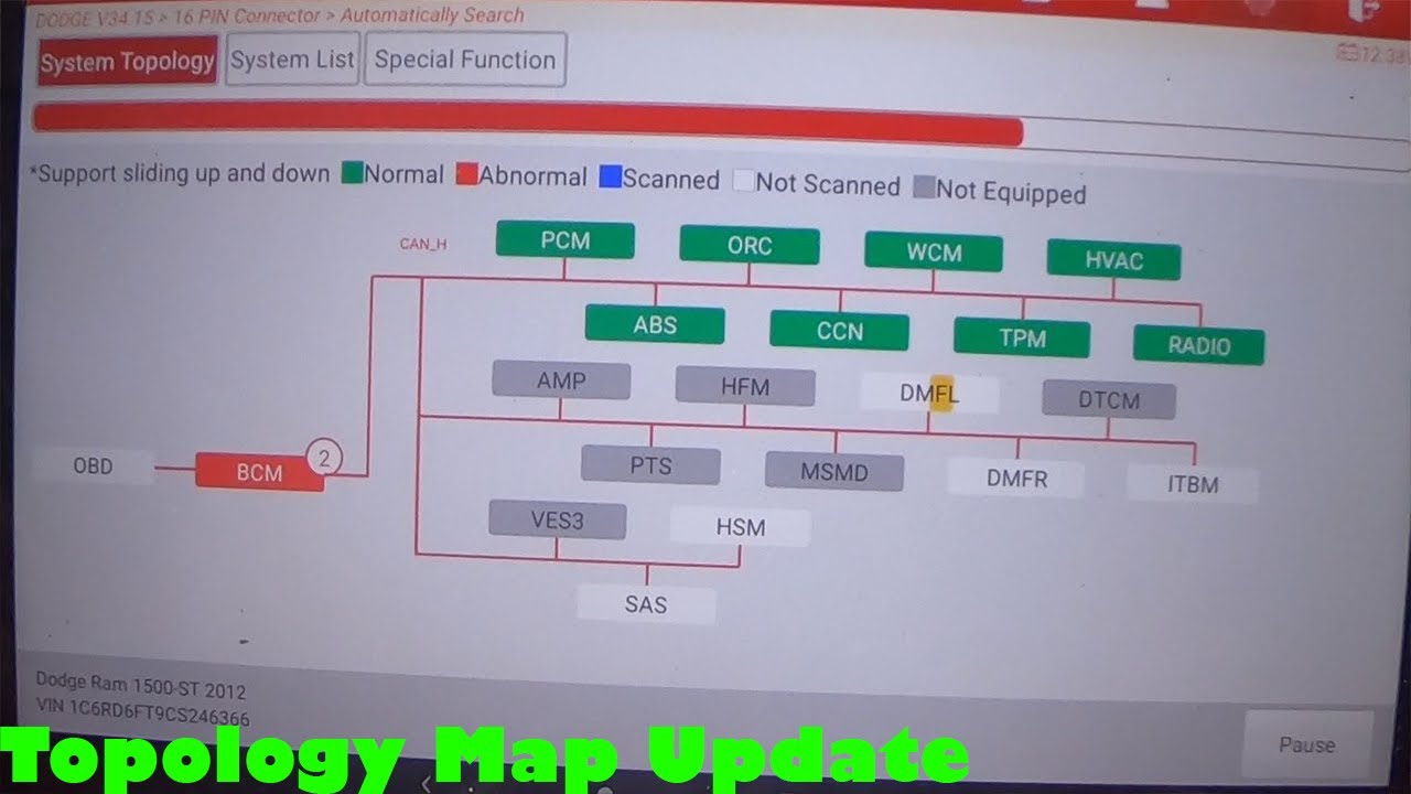 Launch X-431 Pro 3S+ Application Update.  Topology Map Added.