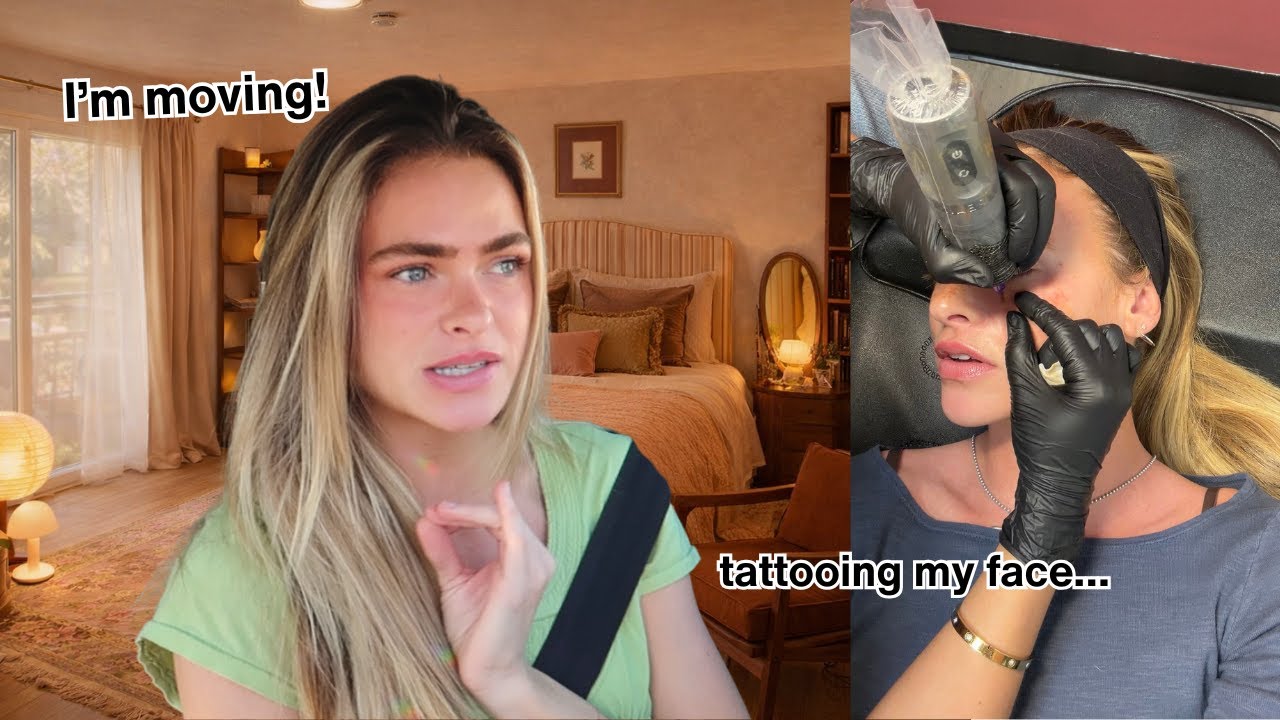 i got freckles tattooed on my face and I signed the lease to a new house!! | week vlog