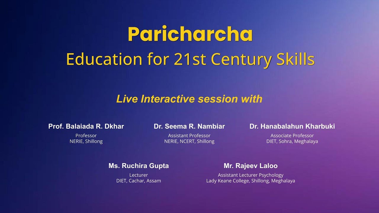Live Interaction on PMeVIDYA : Paricharcha Education for 21st Century Skills