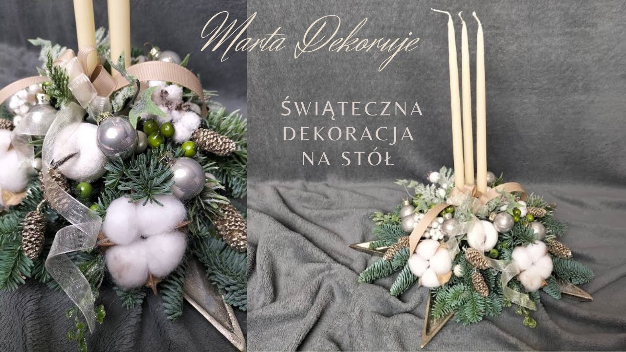 ŚWIĄTECZNA DEKORACJA NA STÓŁ  // STÓŁ WIGILIJNY // NA ŚWIĘTA BOŻEGO NARODZENIA