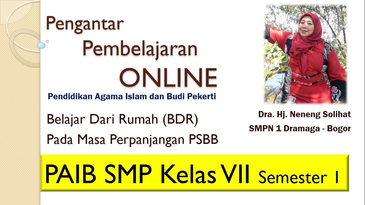 Pengantar PAIB SMP Kelas VII Semester 1