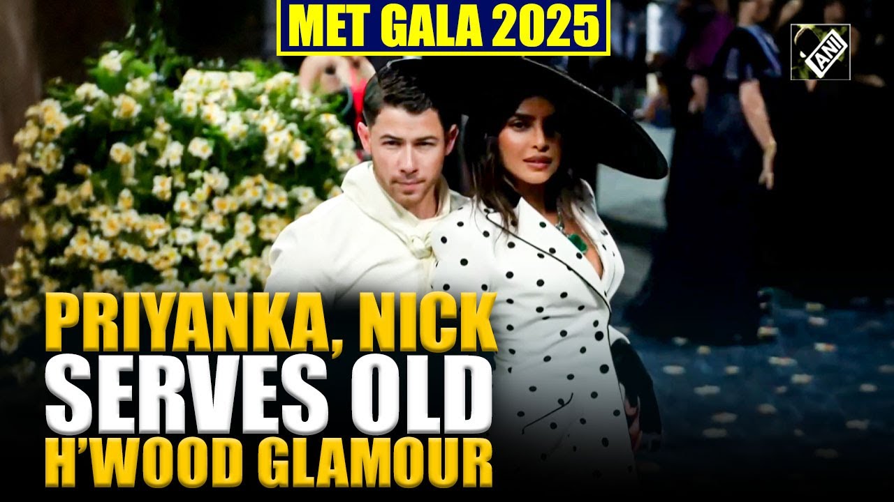 Priyanka Chopra brings old Hollywood glamour to Met Gala 2025 in polka dot Balmain suit| Nick Jonas