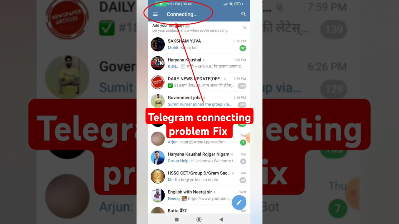 How to Fix telegram connecting problem 2025 | #telegramconnectingproblem #techgrip #shorts #viral