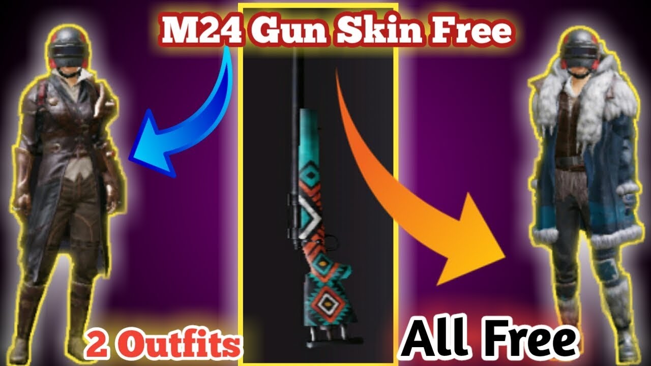 New trick in pubg mobile | no vpn trick in pubg | how get free gun skin , 2 outfits