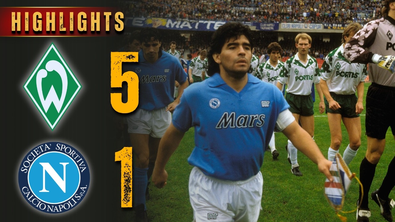 Werder Bremen eliminiert Maradonas Napoli aus dem Pokal | UEFA Cup 1989/90 Highlights