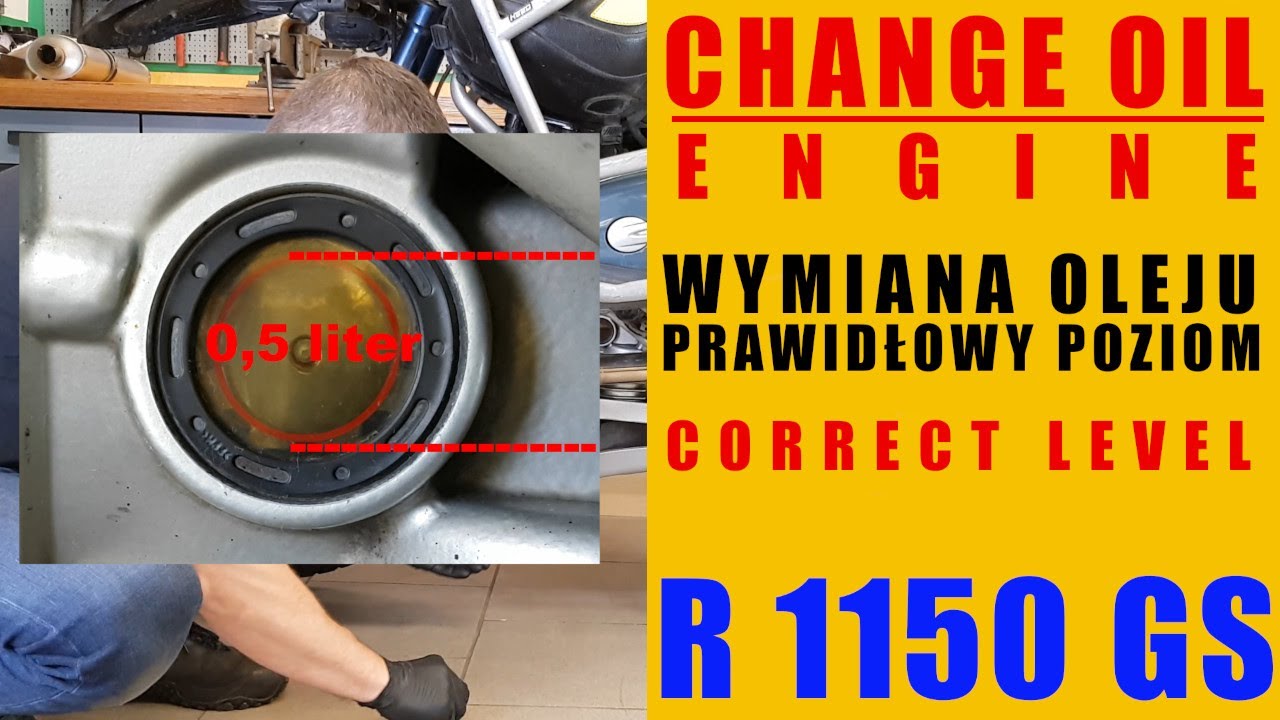 🔧 BMW R 1150 GS Wymiana OLEJU silnikowego Prawidłowy poziom oleju w silniku