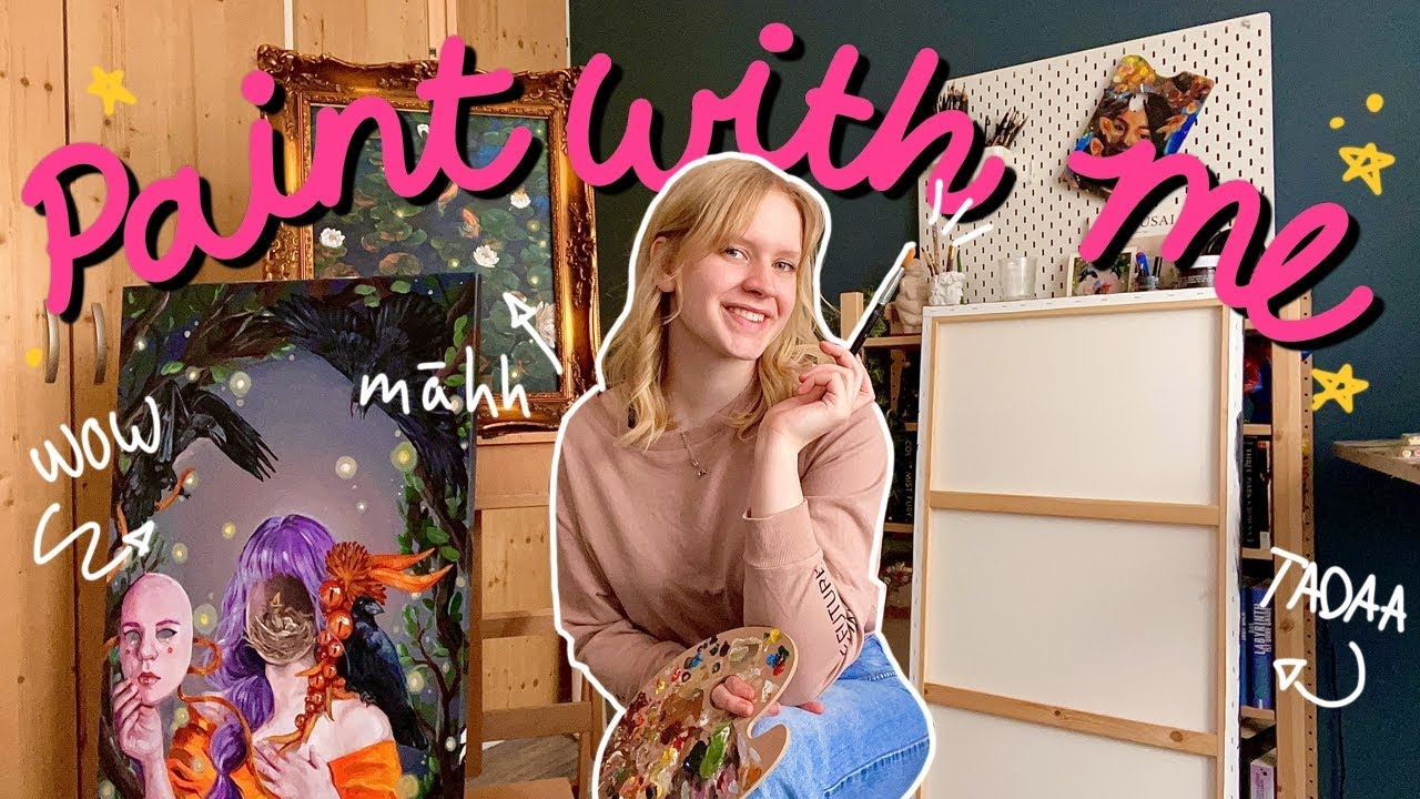 Ich male 6 Kunstwerke in 3 Tagen - Produktiver, entspannter ART VLOG! 🌻🎨