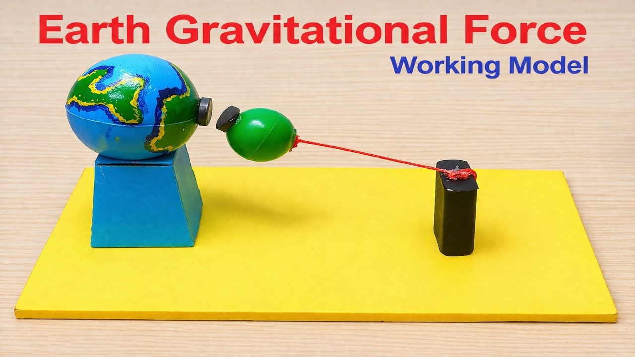 earth gravitational force working model science project - diy - simple and easy steps | DIY pandit