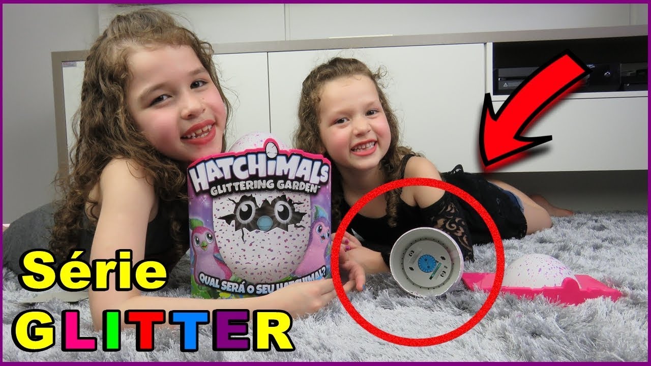 CHOCANDO NOVO HATCHIMALS SURPRESA SÉRIE GLITTER