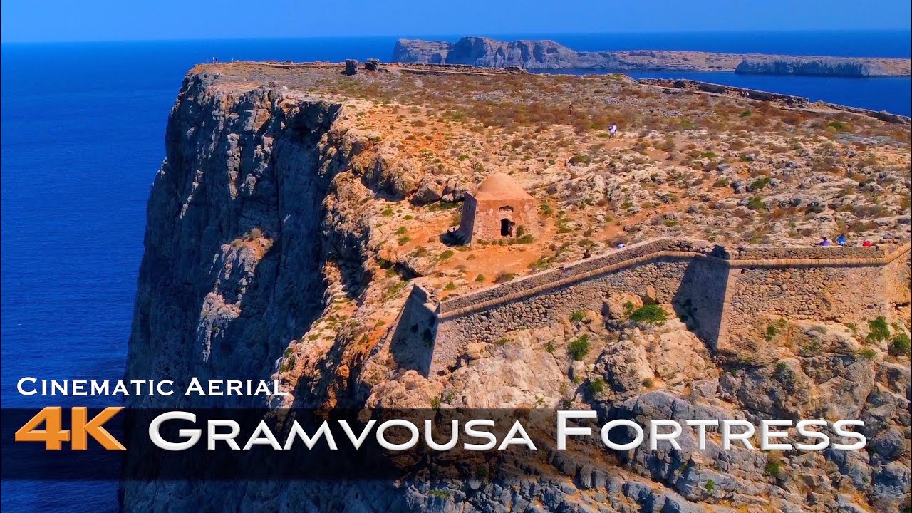 GRAMVOUSA FORTRESS 🇬🇷 Drone 4K | Γραμβούσα Crete Κρήτη Greece Ελλάδα