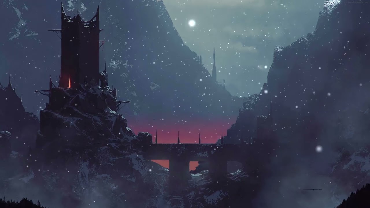 Snowy Fantasy Winter Fortress Ambience  to sleep, relax, study to || Ambience Immersion