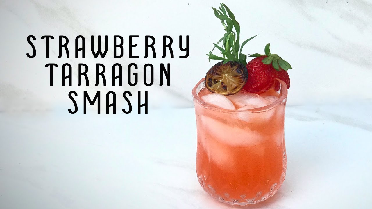 STRAWBERRY TARRAGON SMASH || Vodka smash recipe