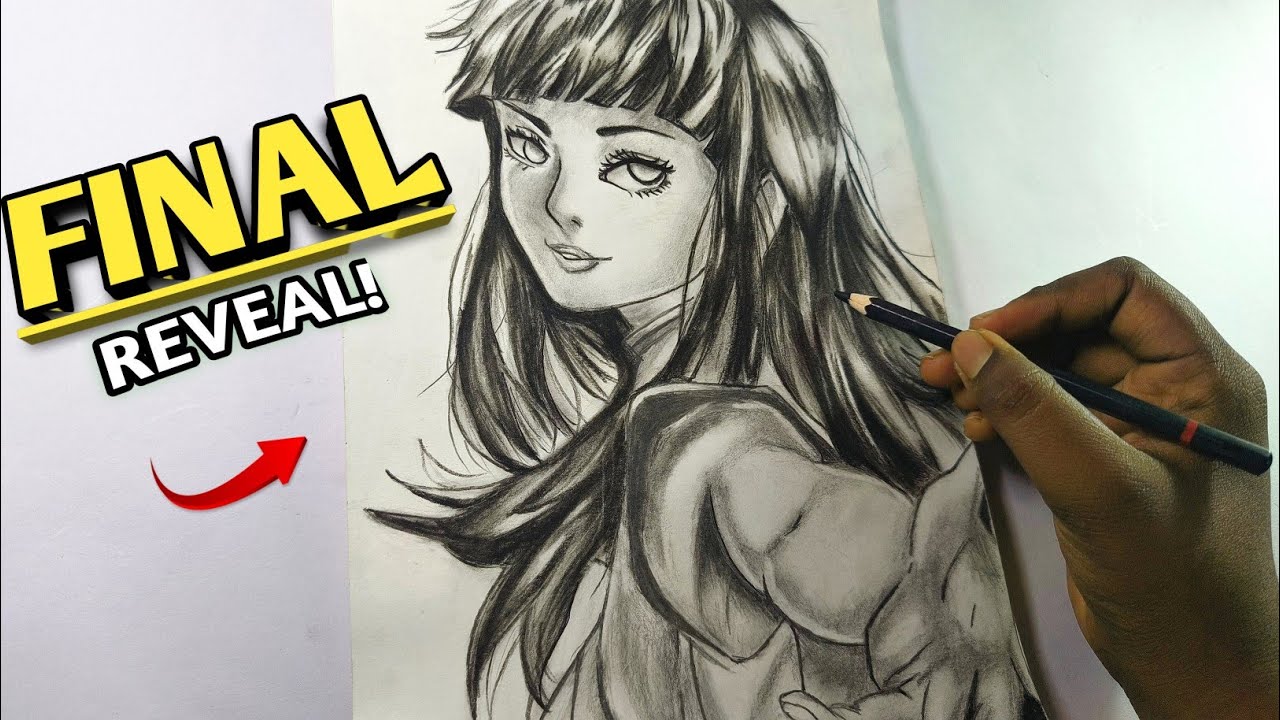 How to Draw Hinata Hyuga PERFECTLY! (Outline+Shading SECRETS!)🤫