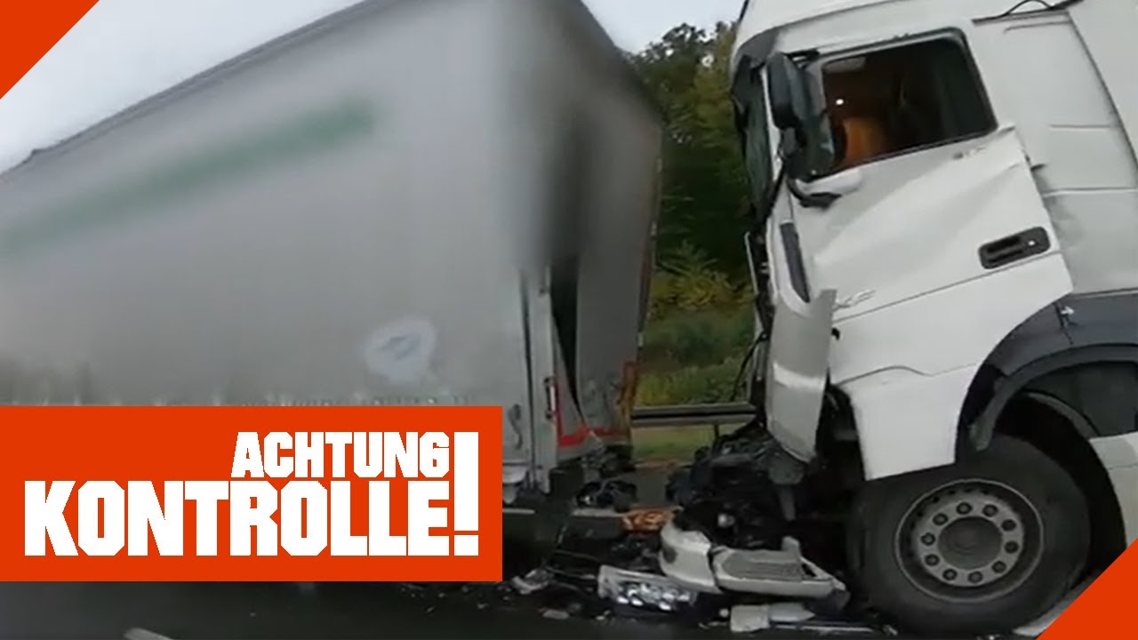 Stau-Ende übersehen! Heftiger LKW-Unfall! | 1/2 | Kabel Eins | Achtung Kontrolle