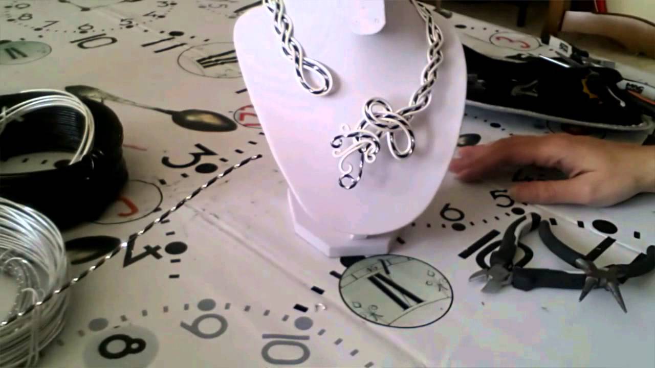 Tutoriels parure de bijoux pour une cérémonie en fil d'aluminium partie 1